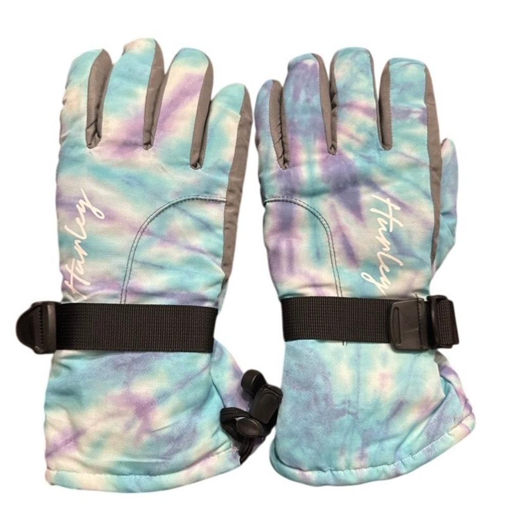 Hurley Tie Dye Snow Gloves Blue Purple Winter Ski Snowboard SM-MD HIGW0004